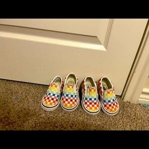 Two pair of toddler vans
